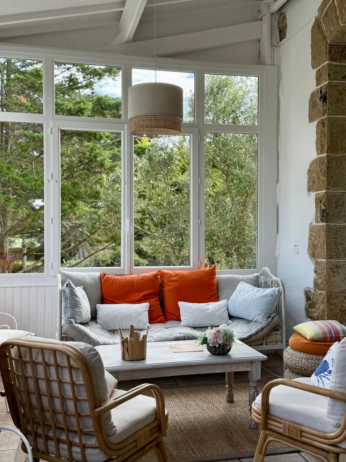 Glass-filled living space illustrating conservatory design